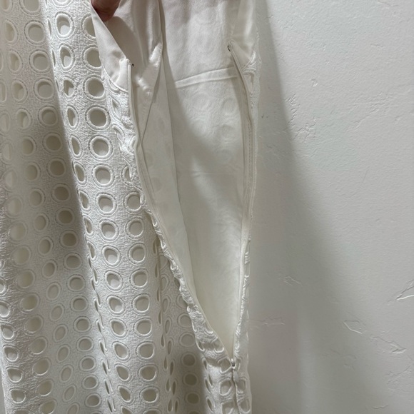 Anthropologie Vineet Bahl Eyelet Halter Dress White Circle Lace Women's XS - Picture 10 of 16